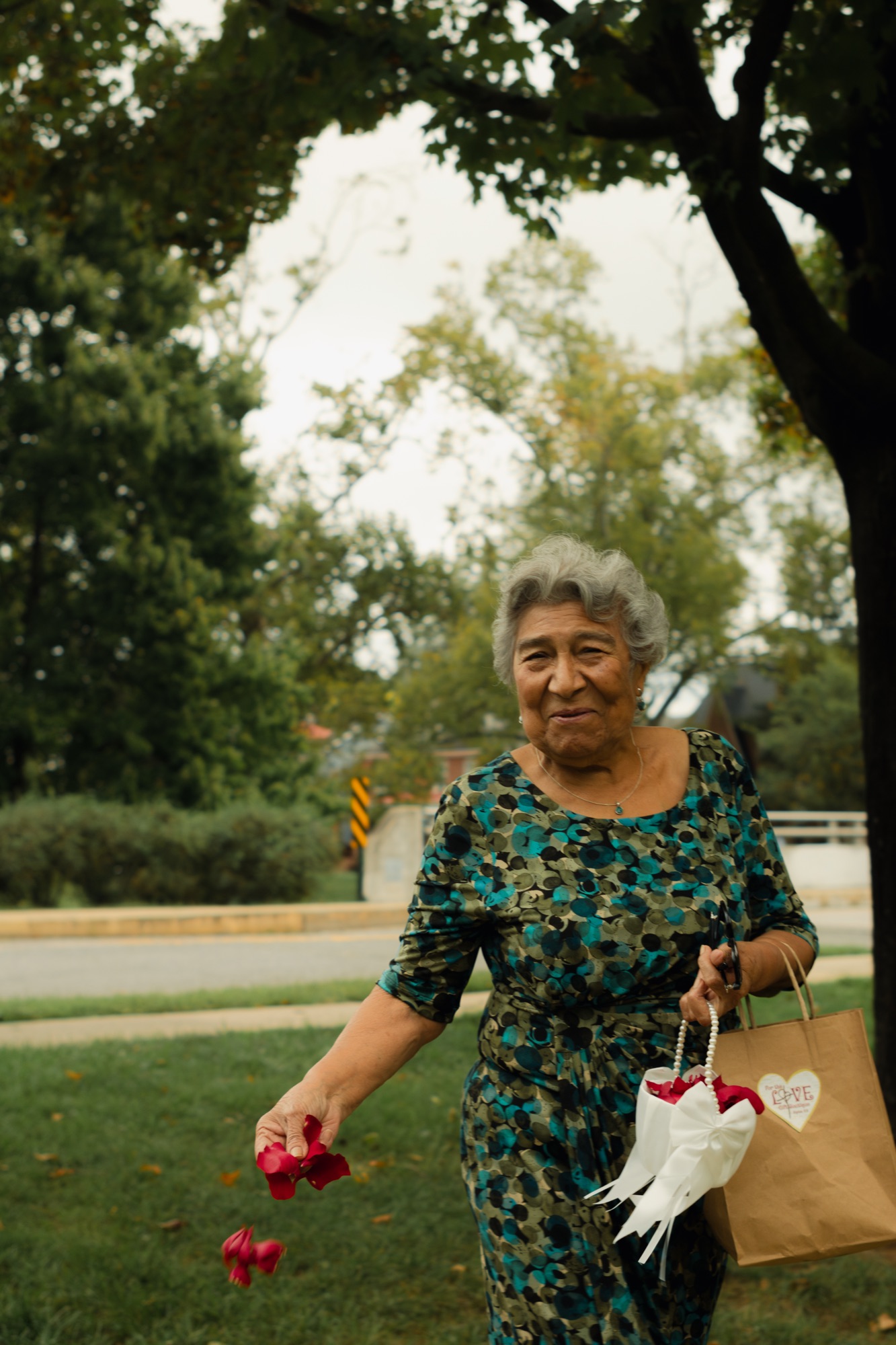 Grandmother sharing a moment at the wedding