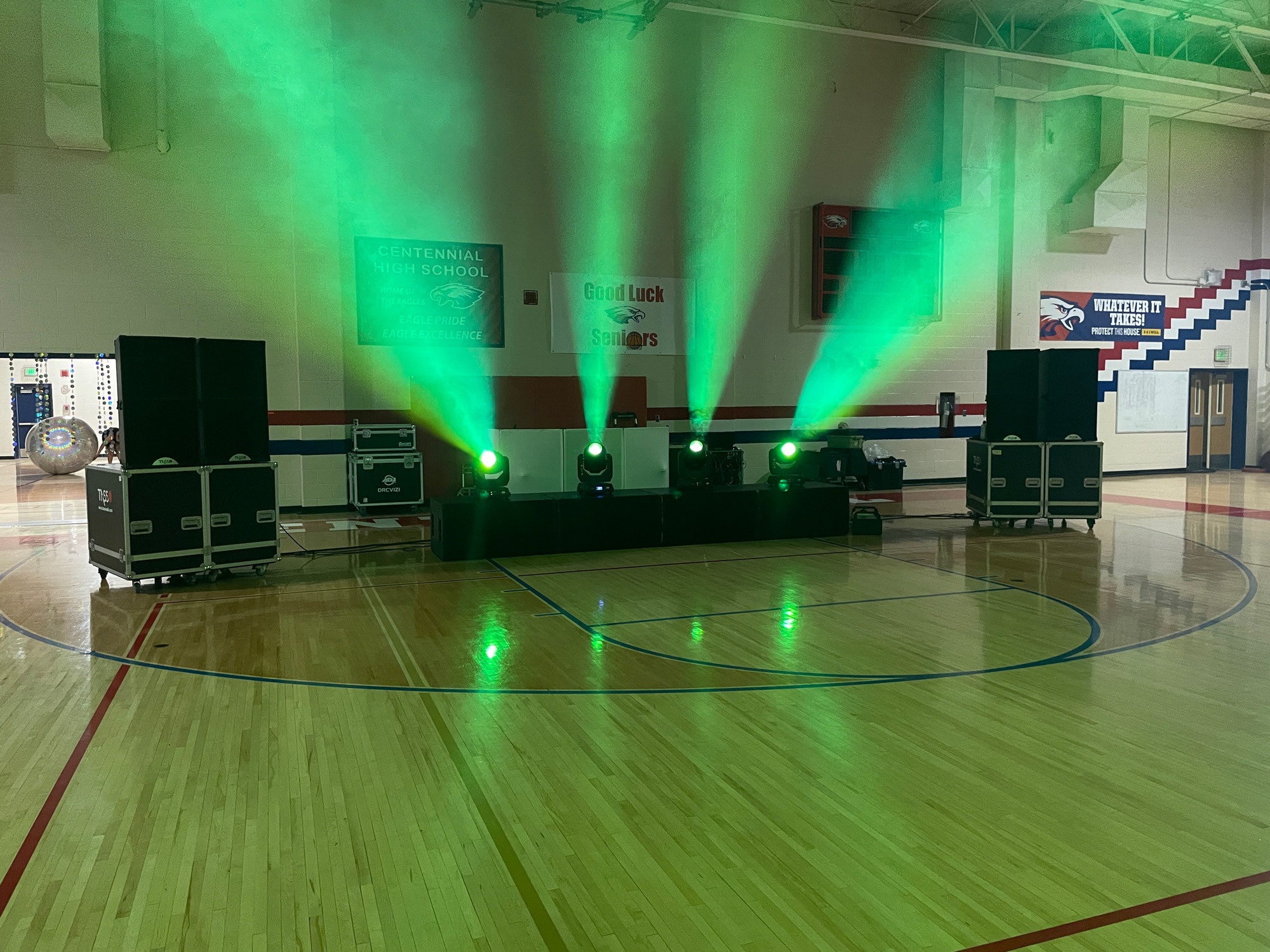 Moving-head event lighting and PA speakers by YA DIG